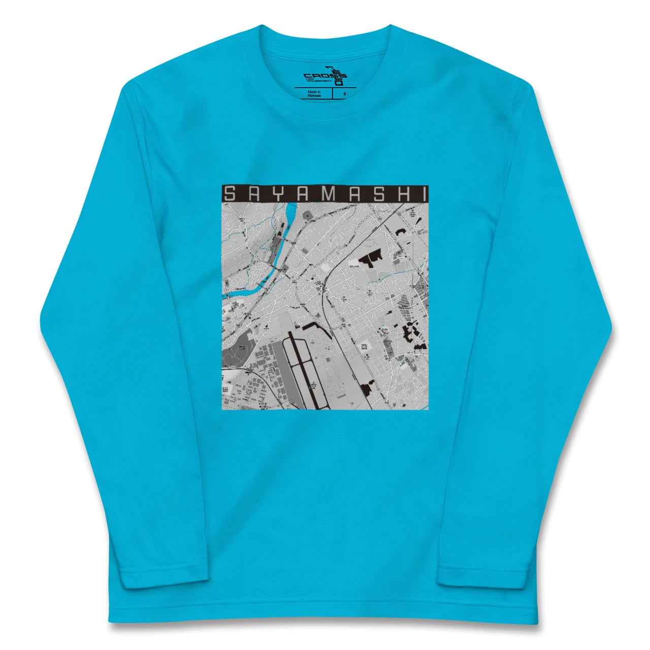 【狭山市(埼玉県)】地図柄ロングスリーブTシャツ