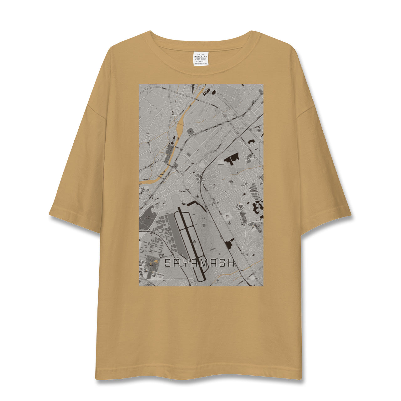 【狭山市(埼玉県)】地図柄ビッグシルエットTシャツ