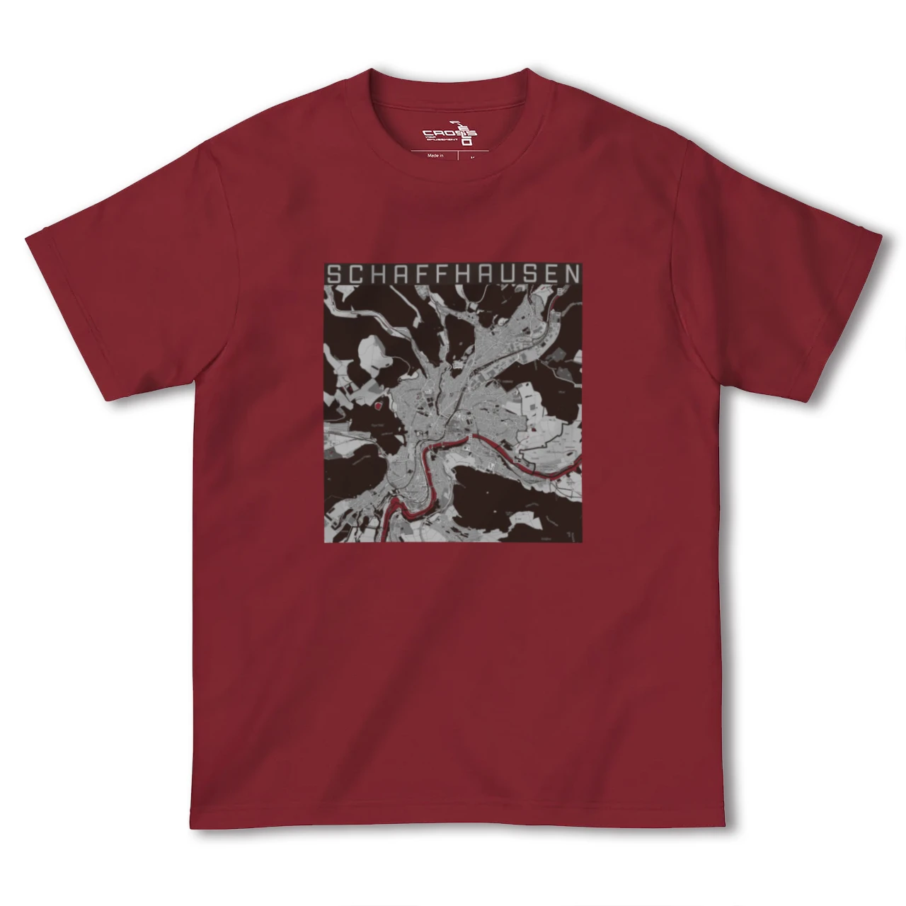 【シャフハウゼン(スイス)】地図柄ヘビーウェイトTシャツ