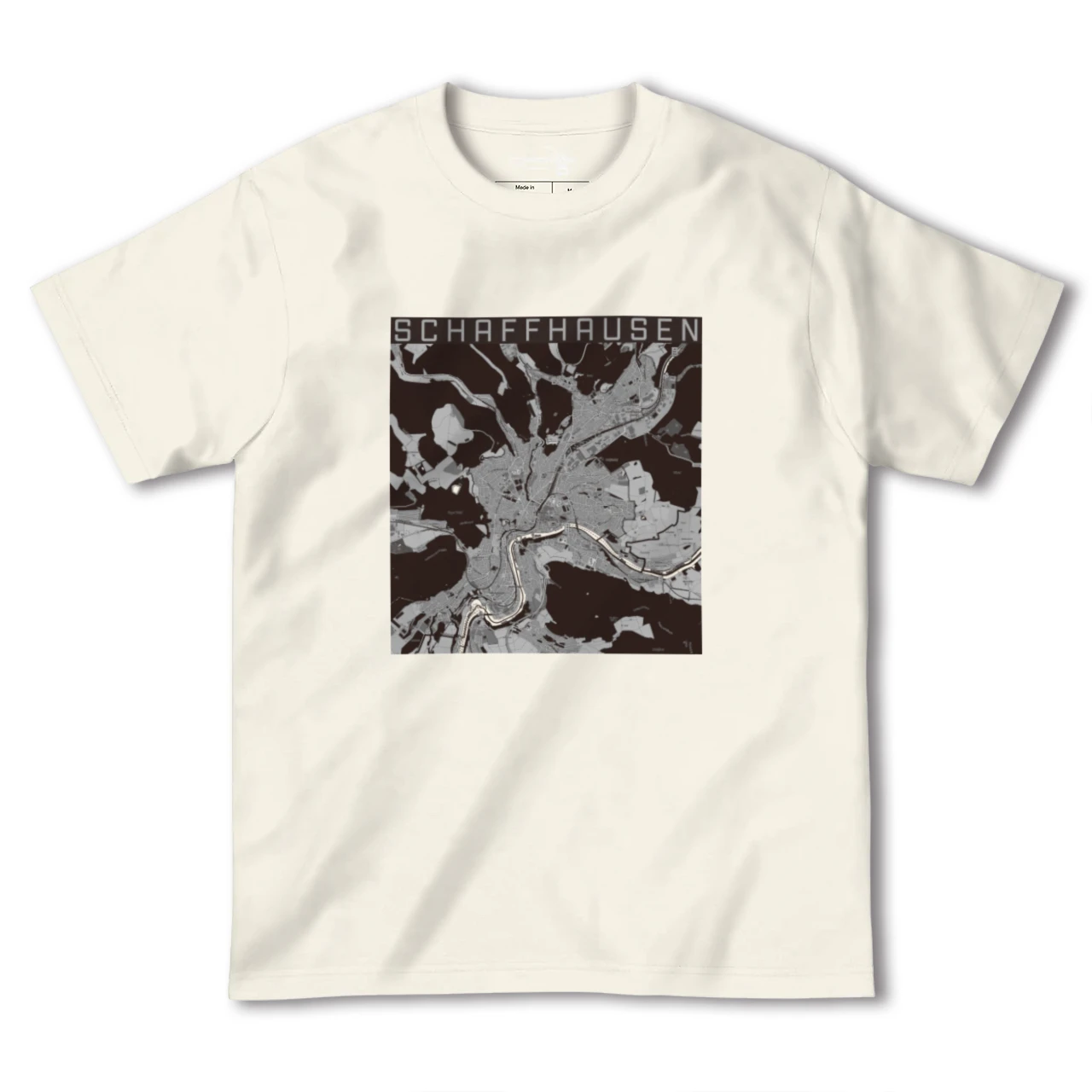 【シャフハウゼン(スイス)】地図柄ヘビーウェイトTシャツ