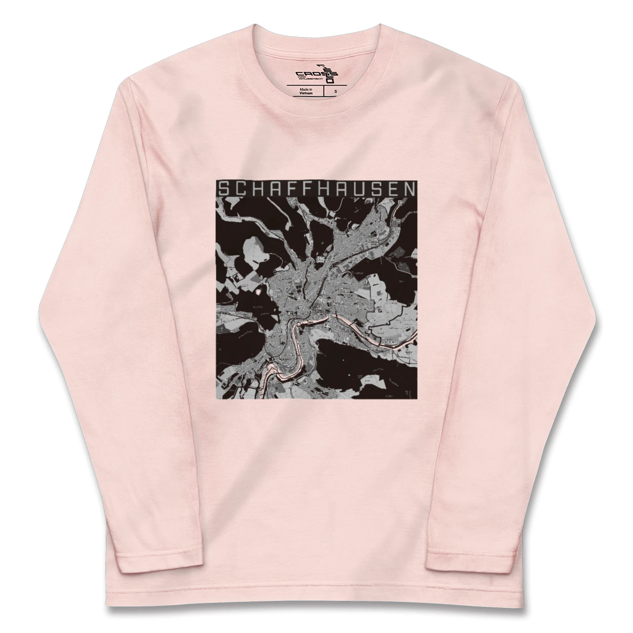 【シャフハウゼン(スイス)】地図柄ロングスリーブTシャツ
