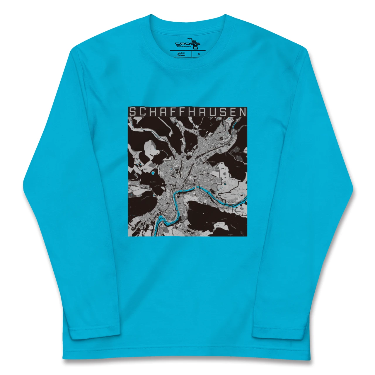 【シャフハウゼン(スイス)】地図柄ロングスリーブTシャツ