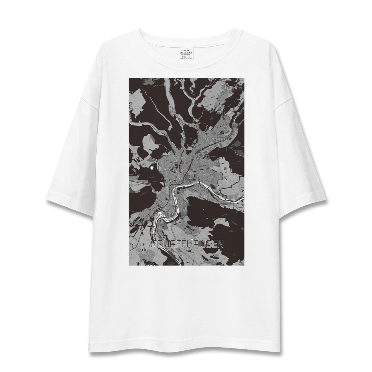 【シャフハウゼン(スイス)】地図柄ビッグシルエットTシャツ