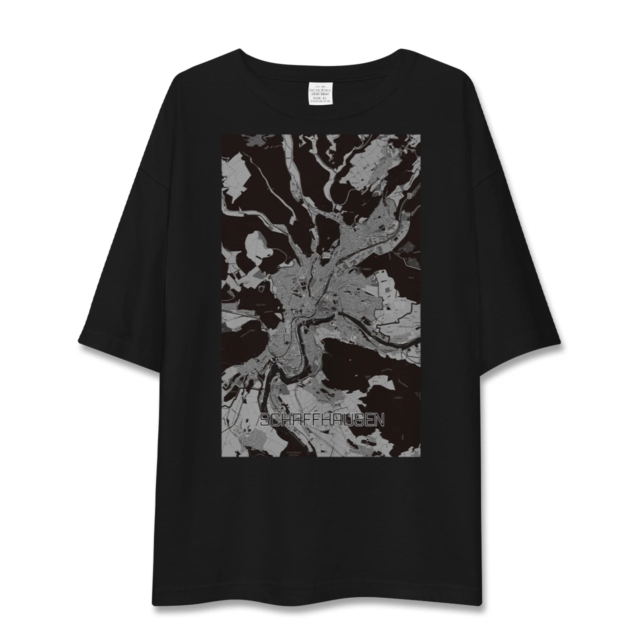 【シャフハウゼン(スイス)】地図柄ビッグシルエットTシャツ