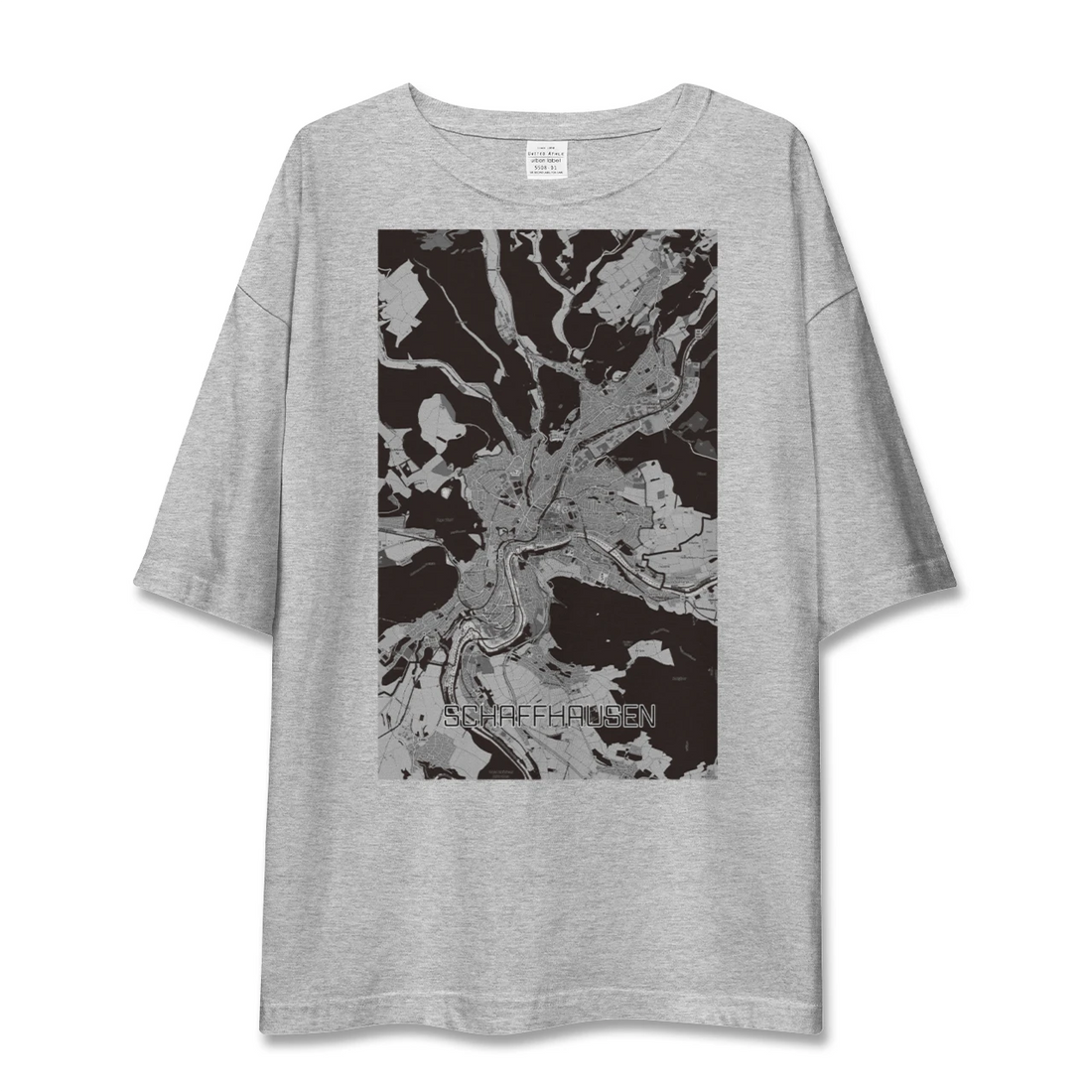 【シャフハウゼン(スイス)】地図柄ビッグシルエットTシャツ