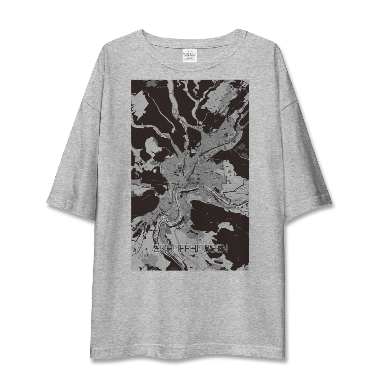 【シャフハウゼン(スイス)】地図柄ビッグシルエットTシャツ