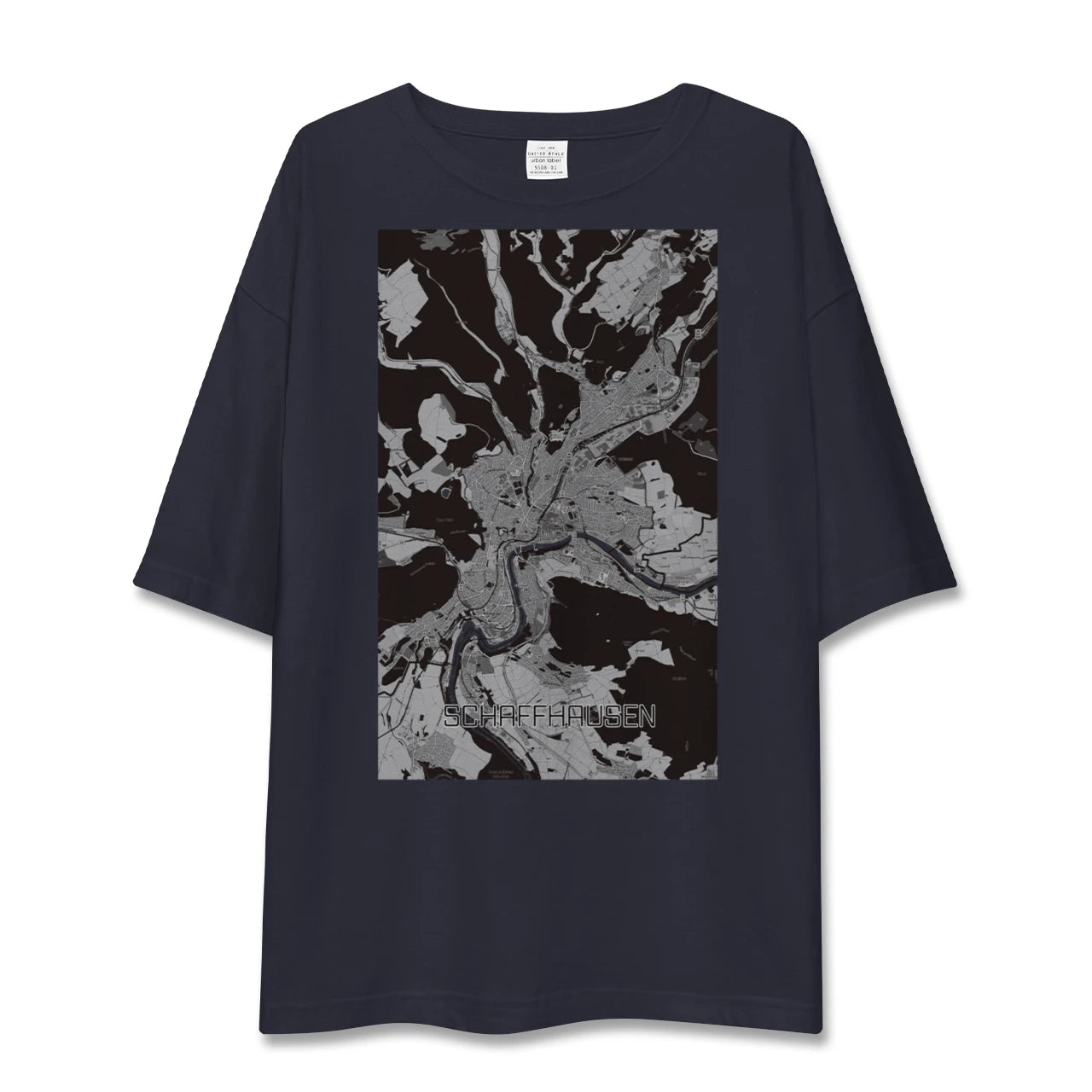 【シャフハウゼン(スイス)】地図柄ビッグシルエットTシャツ