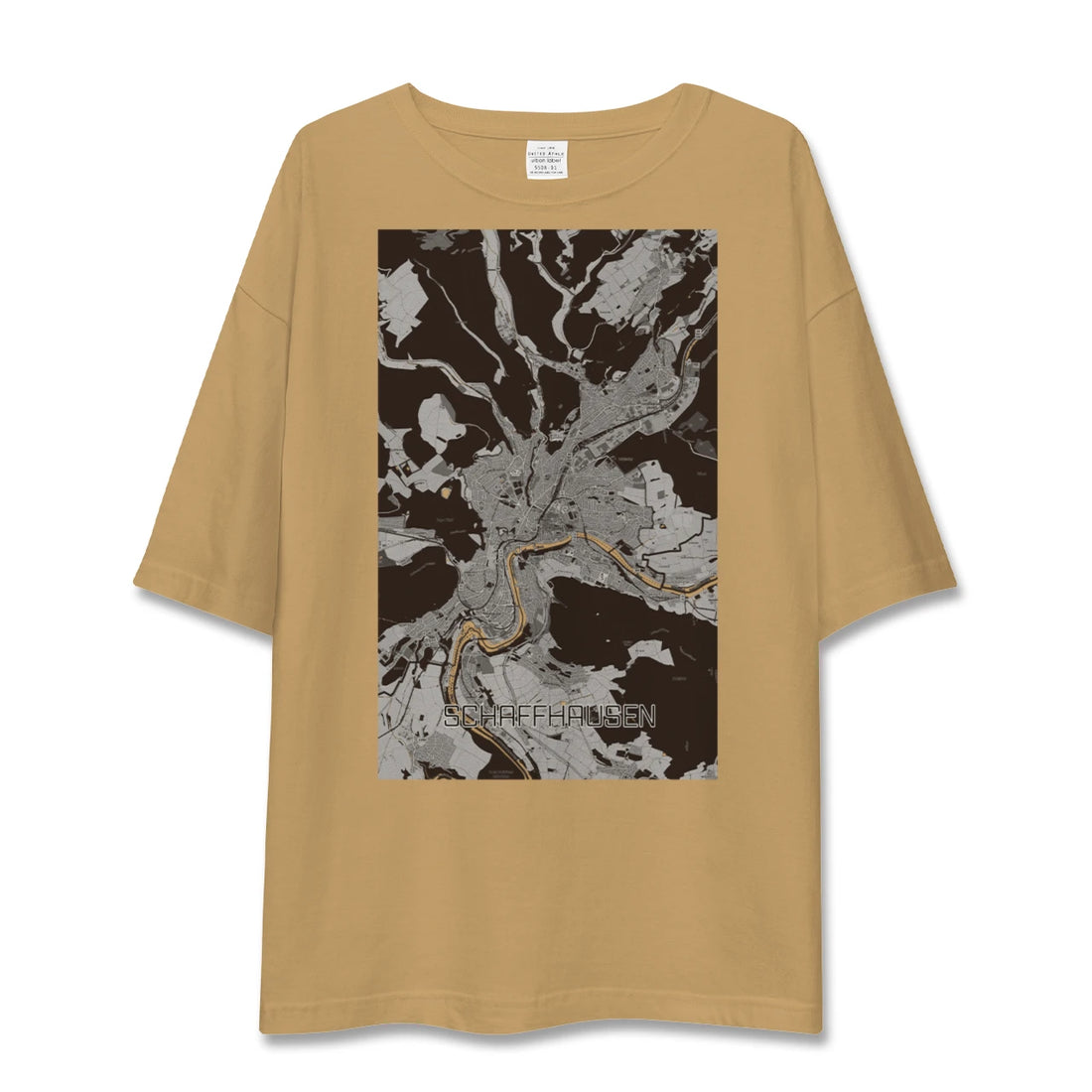 【シャフハウゼン(スイス)】地図柄ビッグシルエットTシャツ