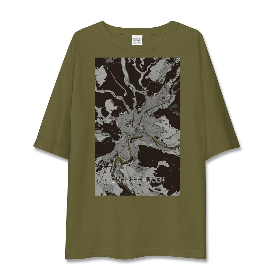 【シャフハウゼン(スイス)】地図柄ビッグシルエットTシャツ