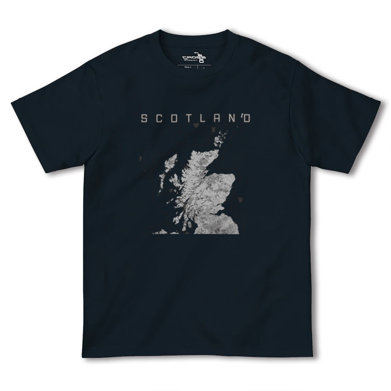 【スコットランド(イギリス)】地図柄ヘビーウェイトTシャツ