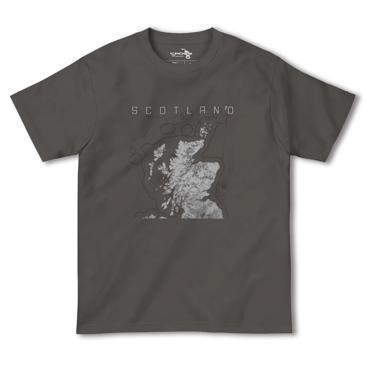 【スコットランド(イギリス)】地図柄ヘビーウェイトTシャツ