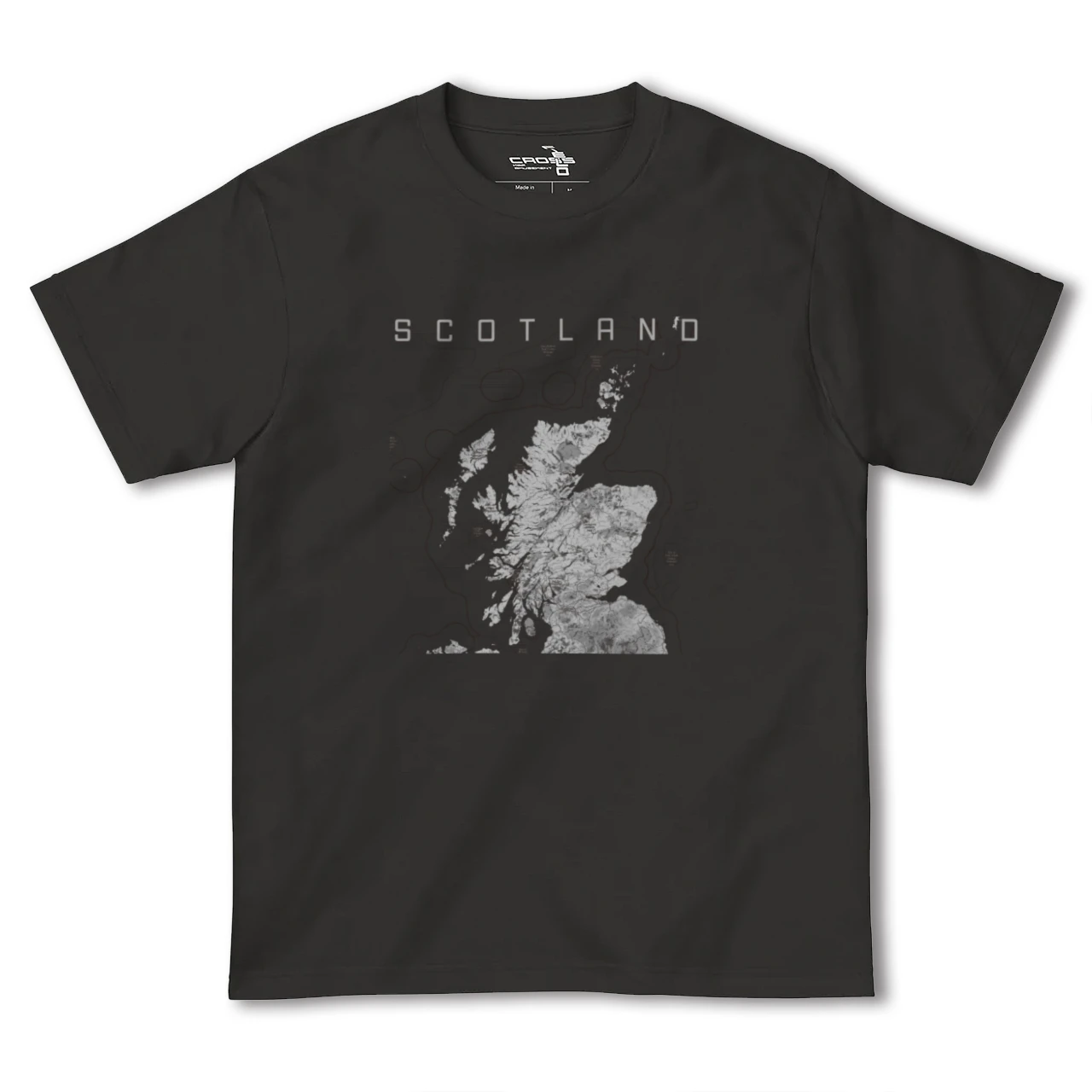 【スコットランド(イギリス)】地図柄ヘビーウェイトTシャツ