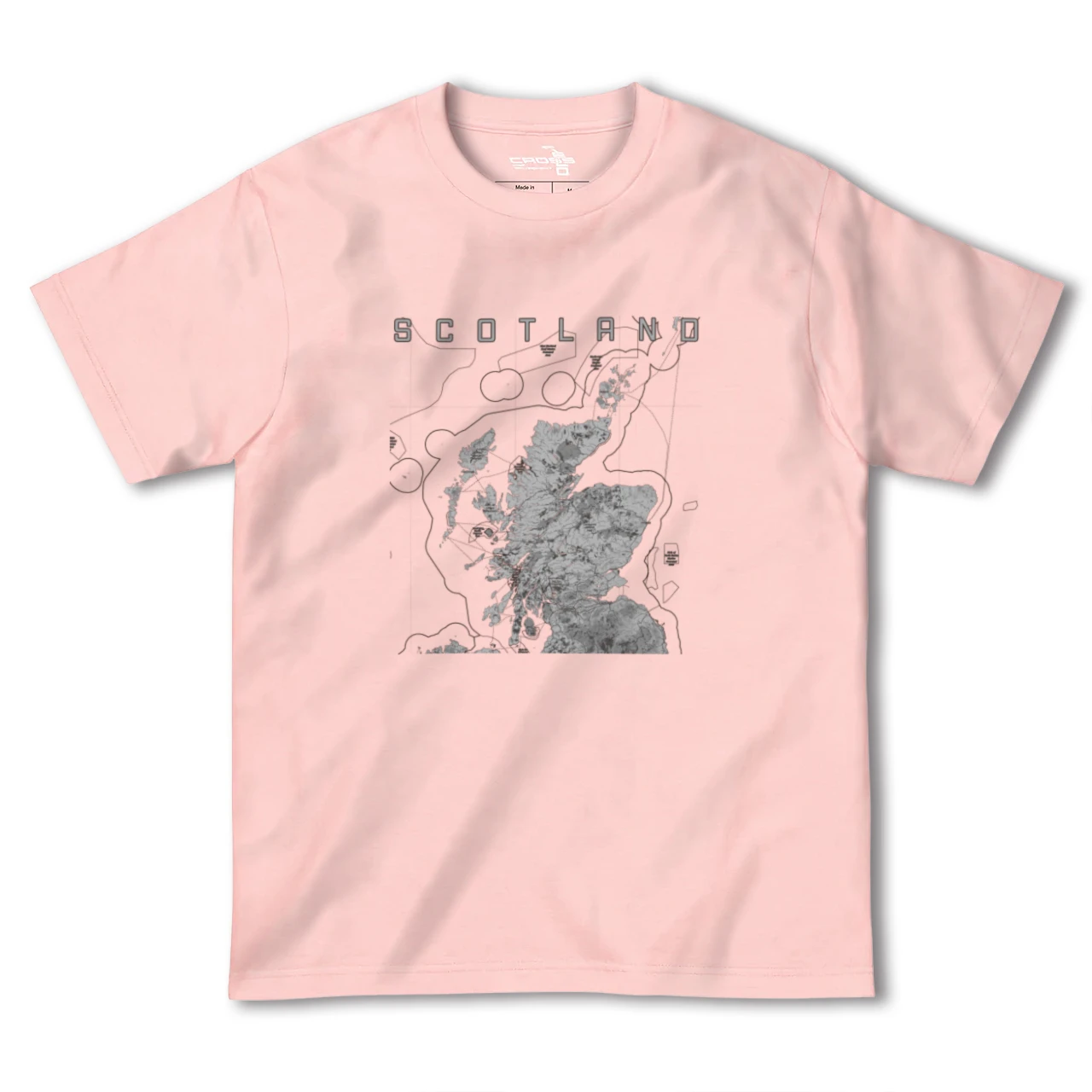 【スコットランド(イギリス)】地図柄ヘビーウェイトTシャツ