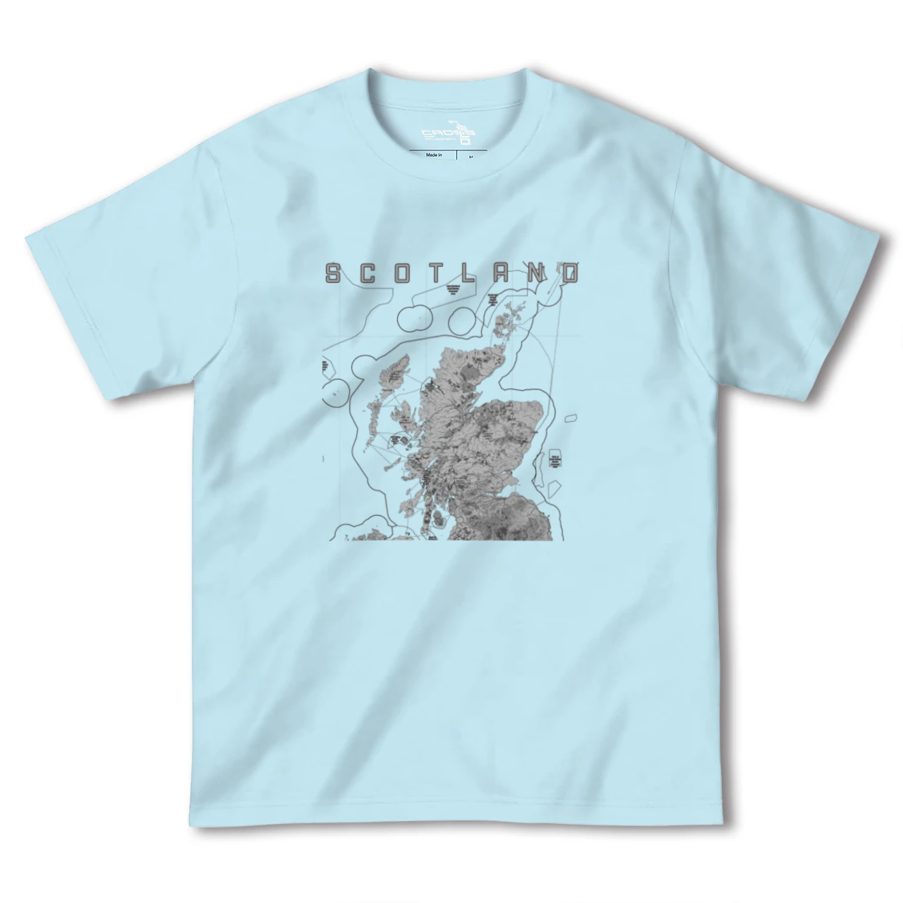 【スコットランド(イギリス)】地図柄ヘビーウェイトTシャツ