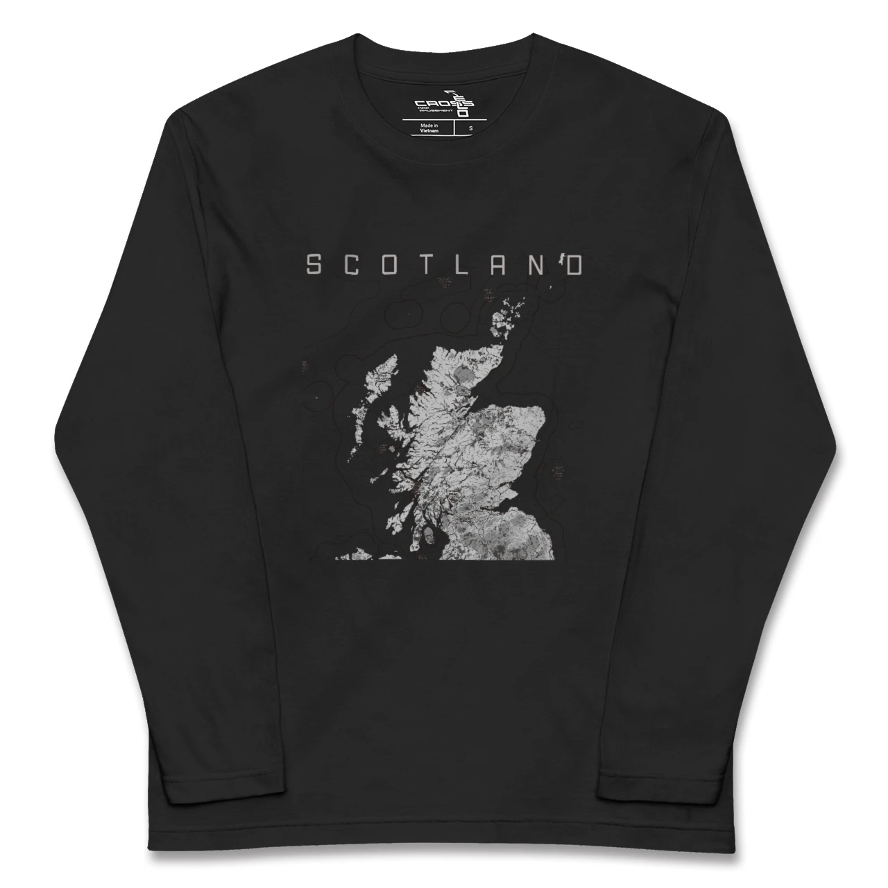 【スコットランド(イギリス)】地図柄ロングスリーブTシャツ