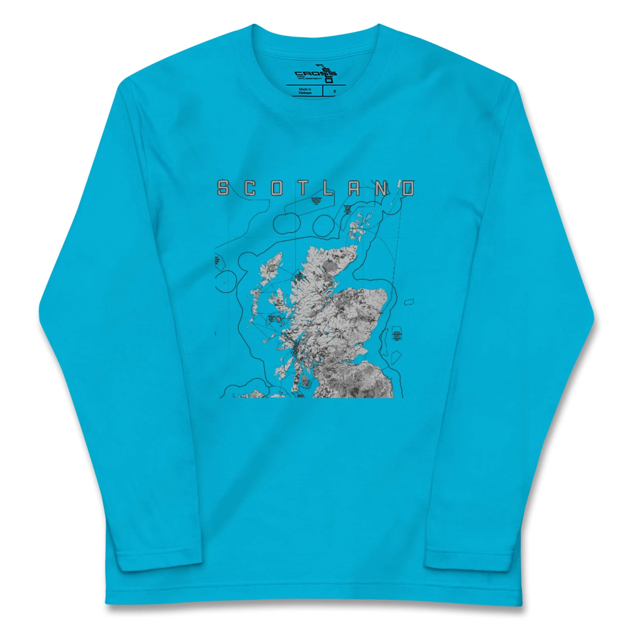 【スコットランド(イギリス)】地図柄ロングスリーブTシャツ