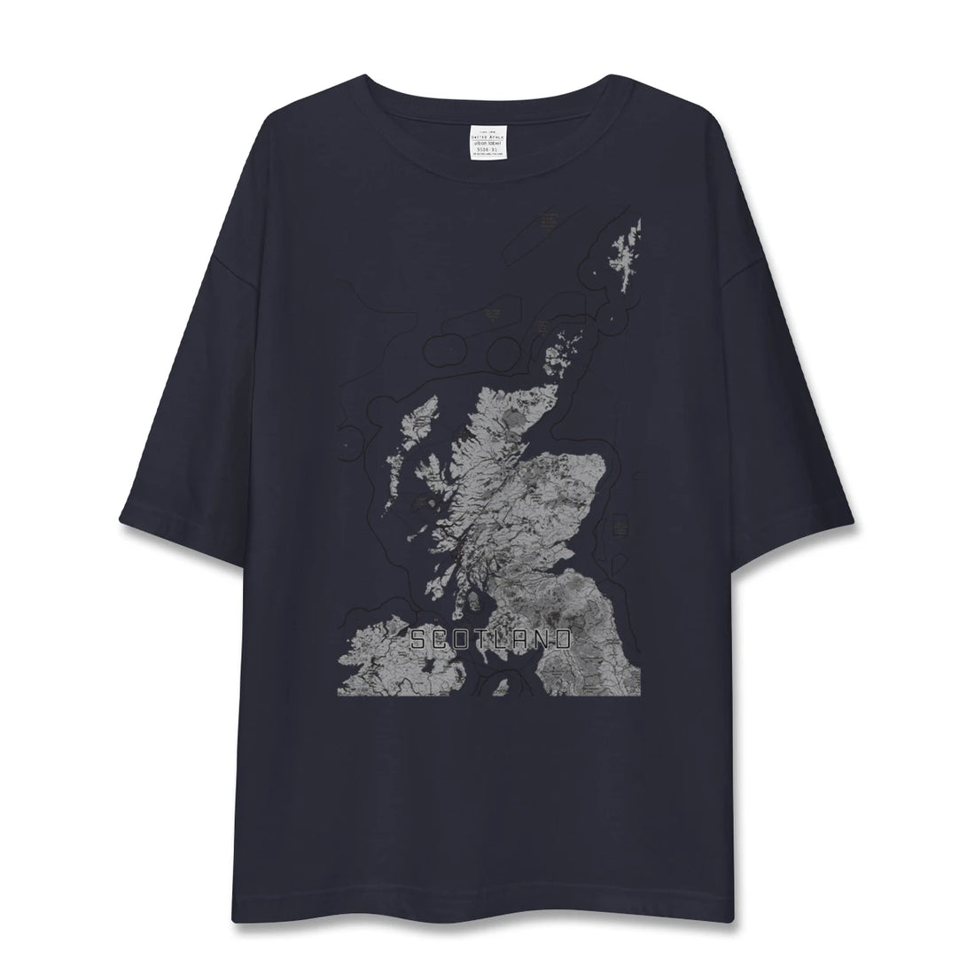 【スコットランド(イギリス)】地図柄ビッグシルエットTシャツ