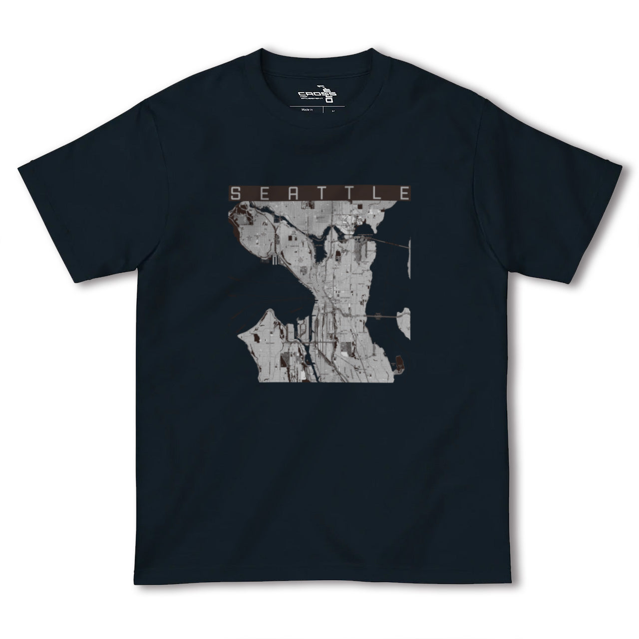 【シアトル(アメリカ)】地図柄ヘビーウェイトTシャツ