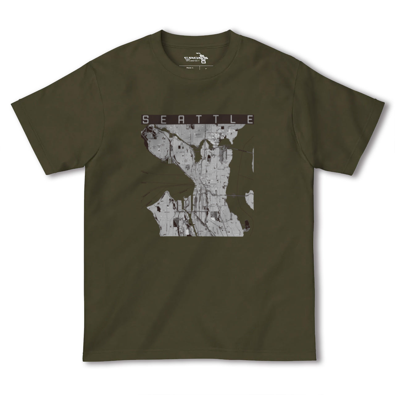 【シアトル(アメリカ)】地図柄ヘビーウェイトTシャツ