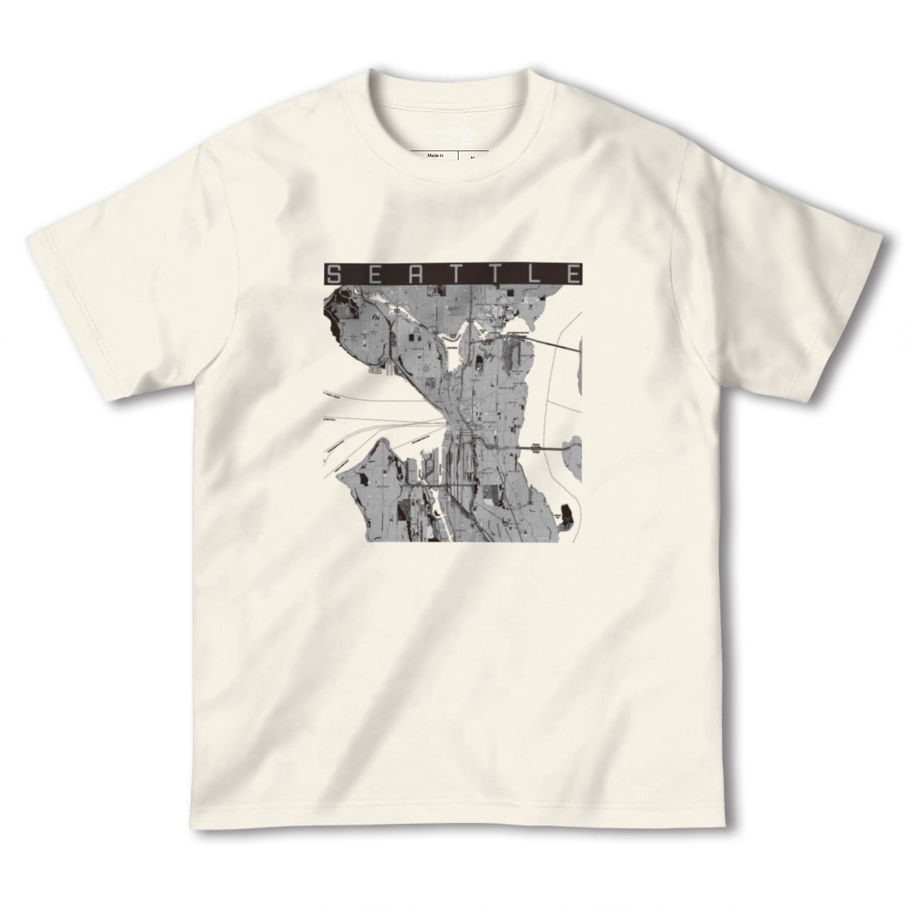 【シアトル(アメリカ)】地図柄ヘビーウェイトTシャツ