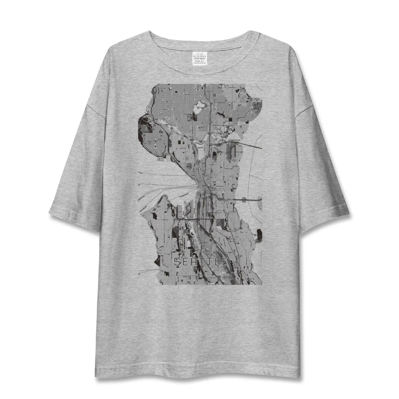 【シアトル(アメリカ)】地図柄ビッグシルエットTシャツ