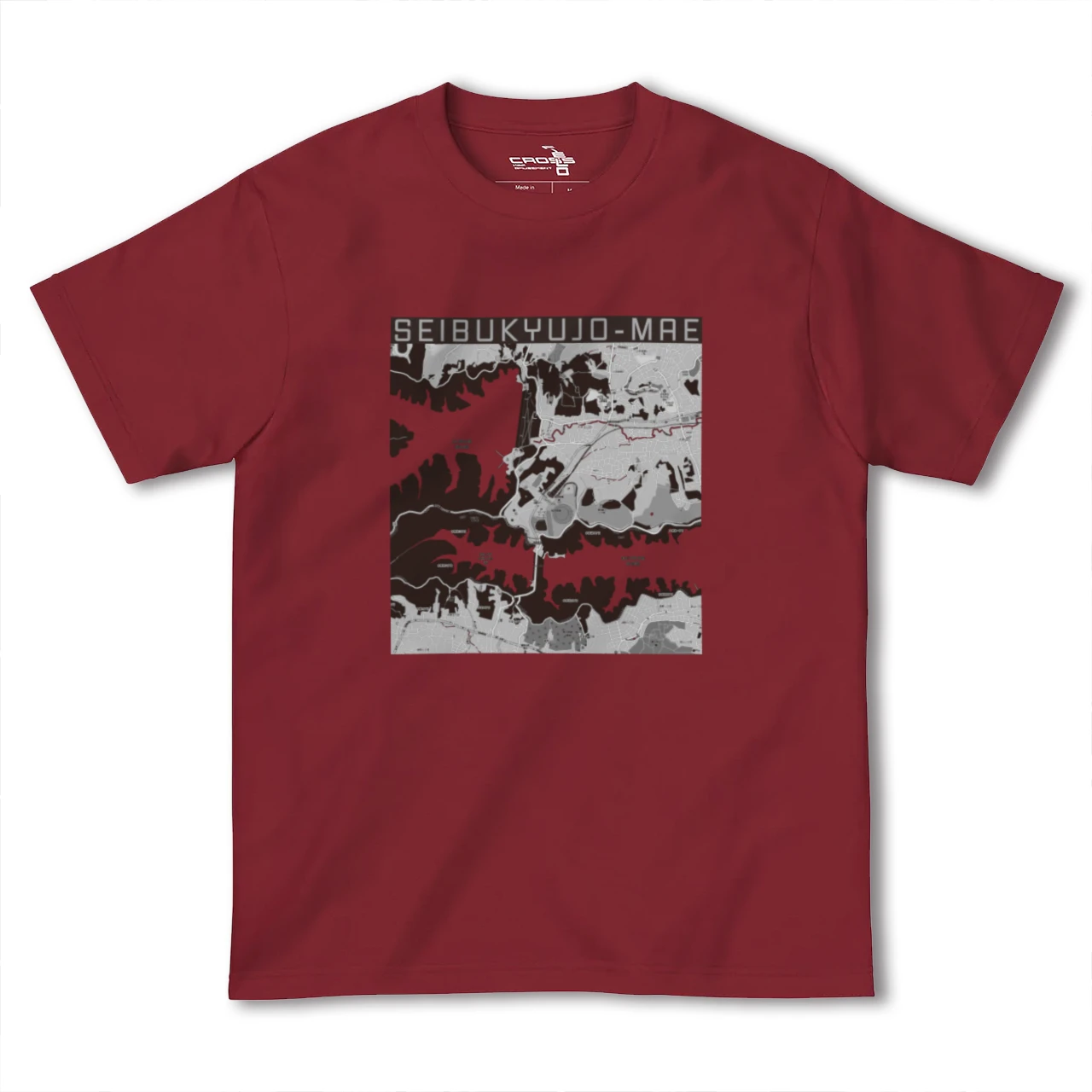 【西武球場前(埼玉県)】地図柄ヘビーウェイトTシャツ