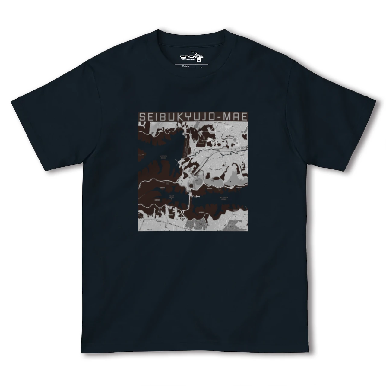 【西武球場前(埼玉県)】地図柄ヘビーウェイトTシャツ