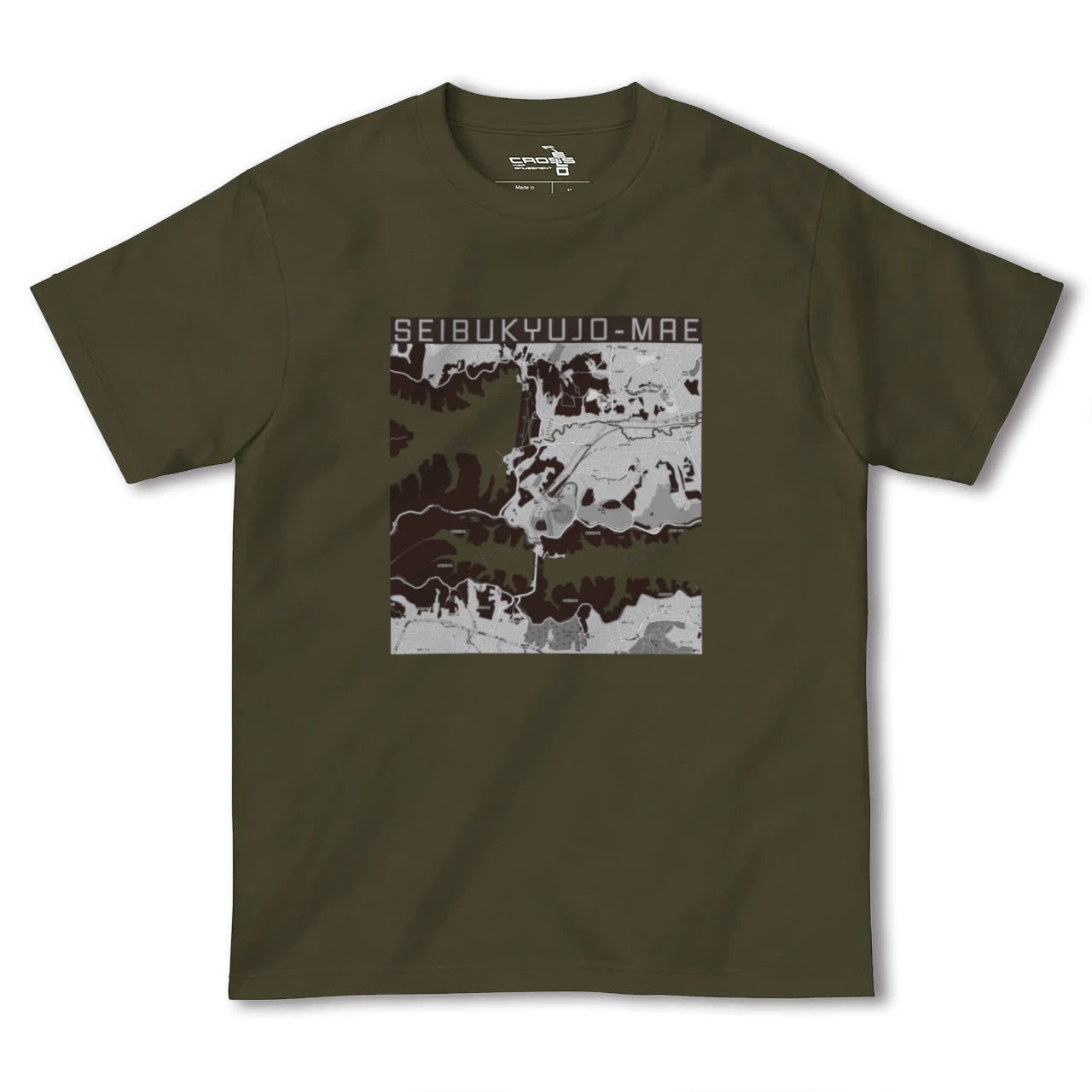 【西武球場前(埼玉県)】地図柄ヘビーウェイトTシャツ