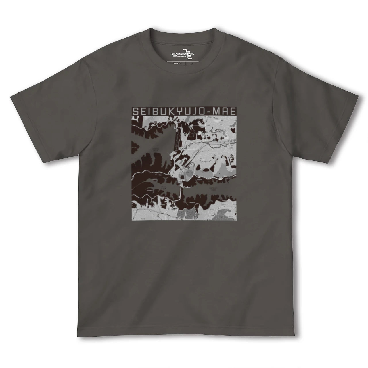 【西武球場前(埼玉県)】地図柄ヘビーウェイトTシャツ
