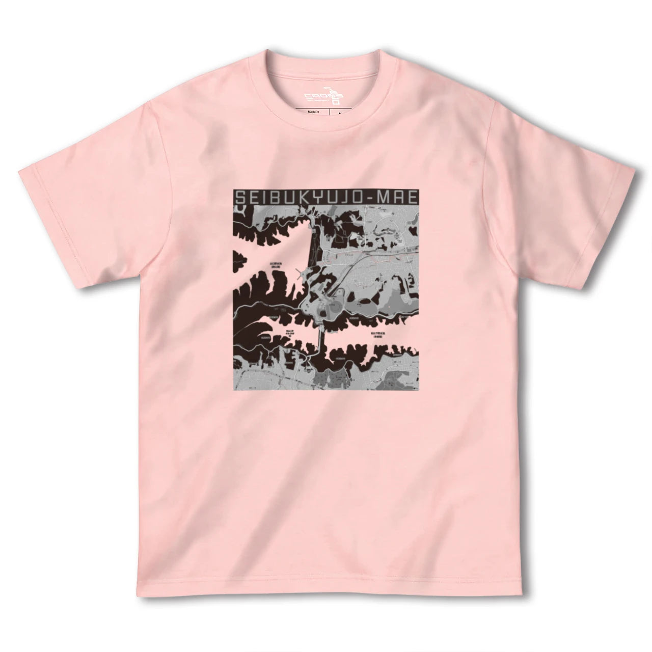 【西武球場前(埼玉県)】地図柄ヘビーウェイトTシャツ