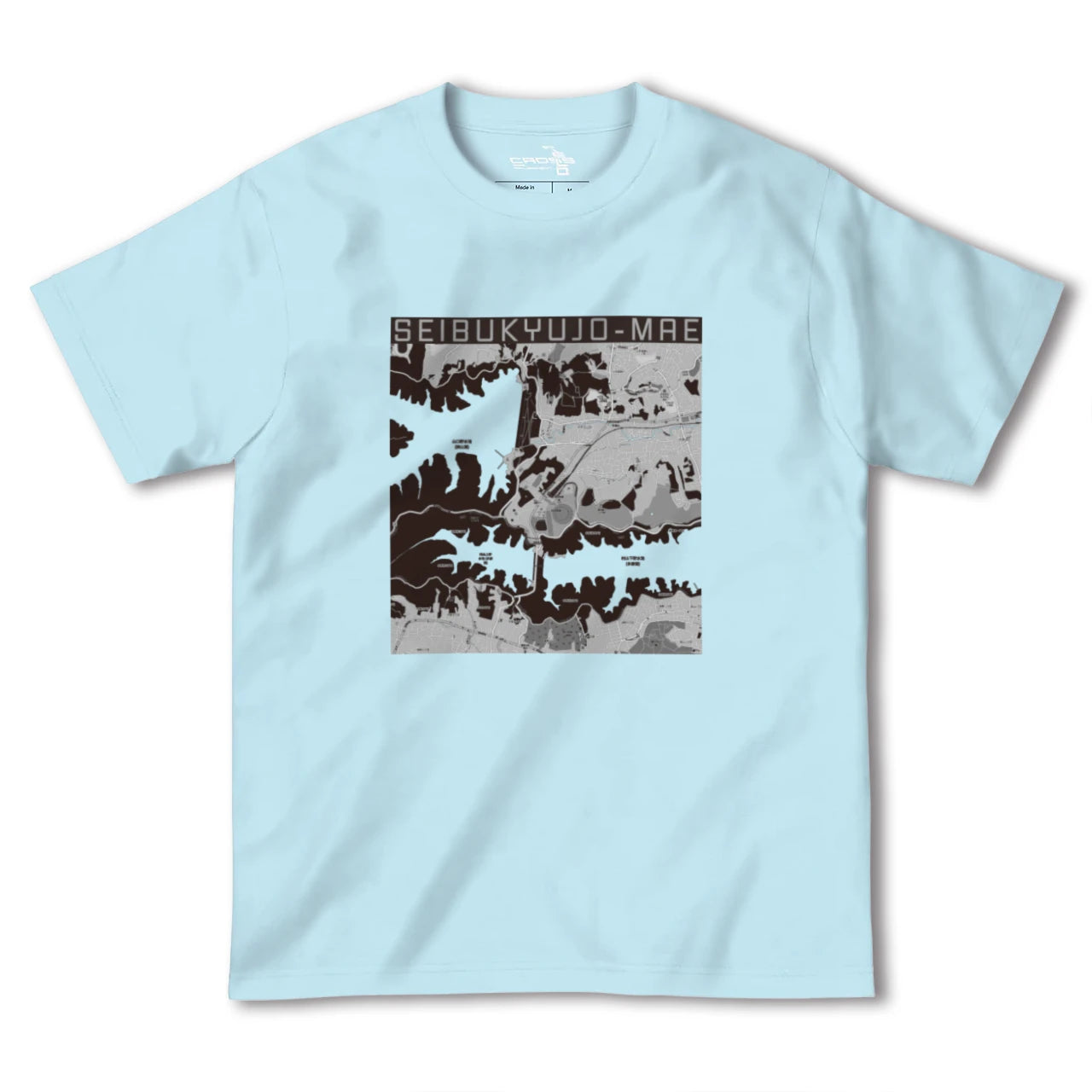 【西武球場前(埼玉県)】地図柄ヘビーウェイトTシャツ