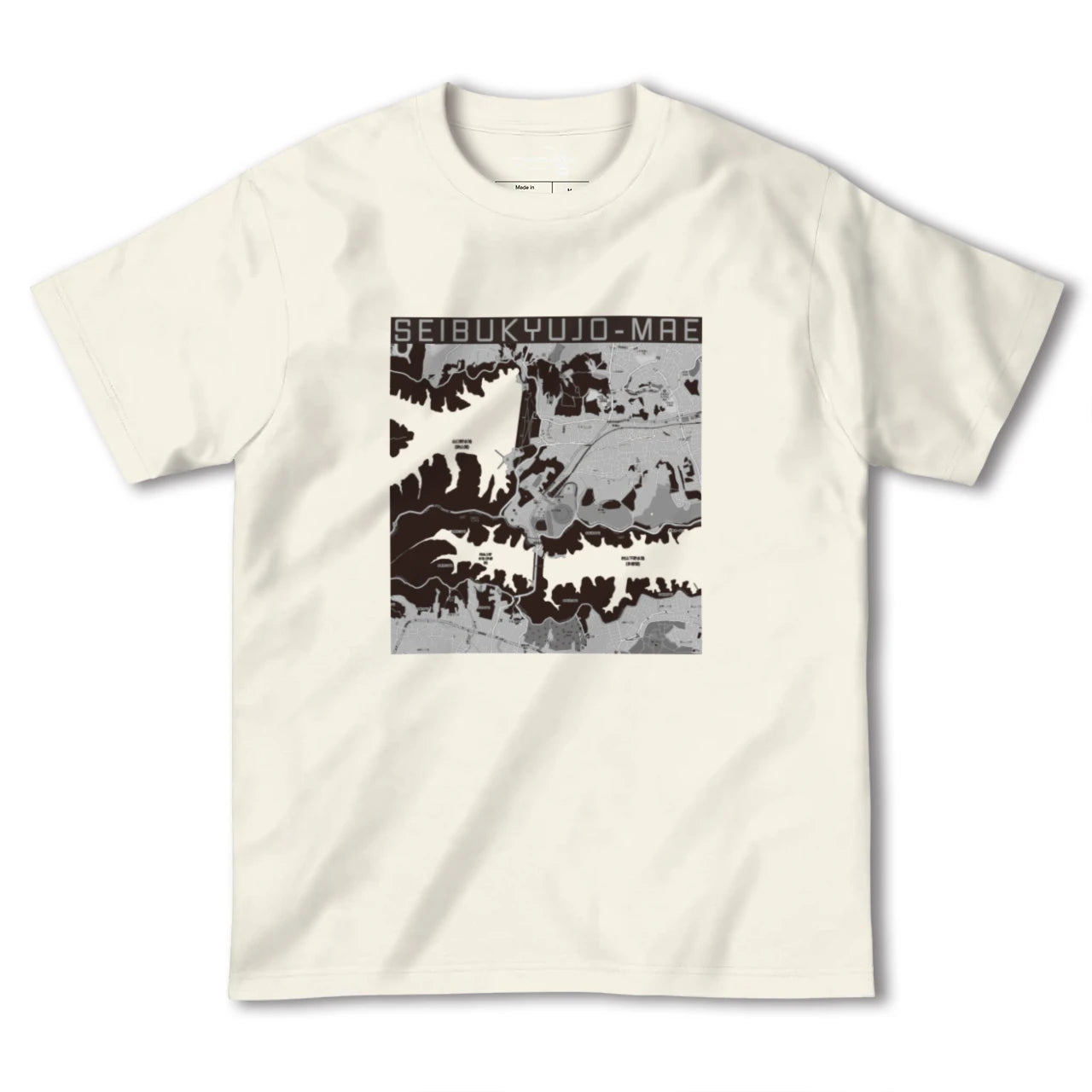 【西武球場前(埼玉県)】地図柄ヘビーウェイトTシャツ