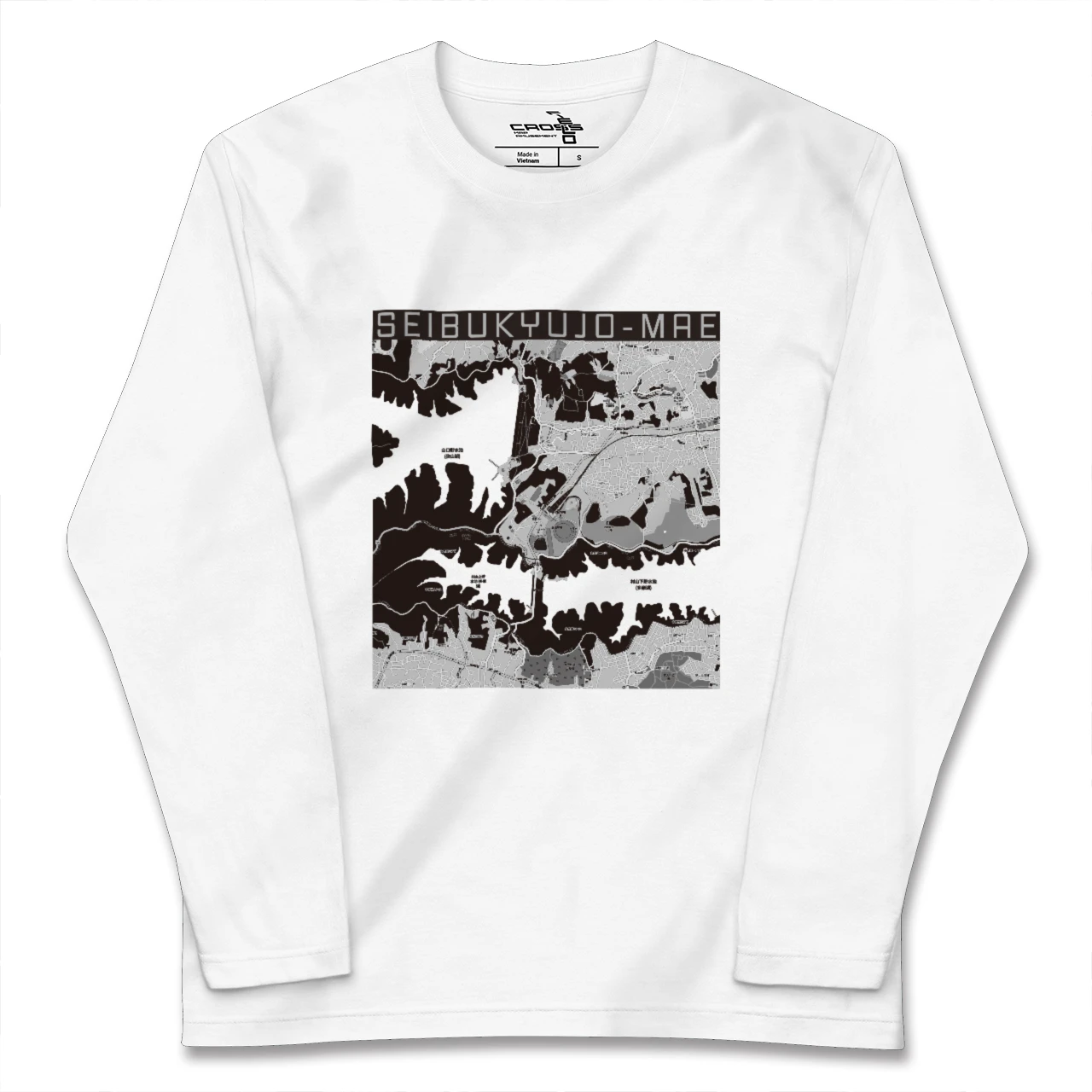 【西武球場前(埼玉県)】地図柄ロングスリーブTシャツ