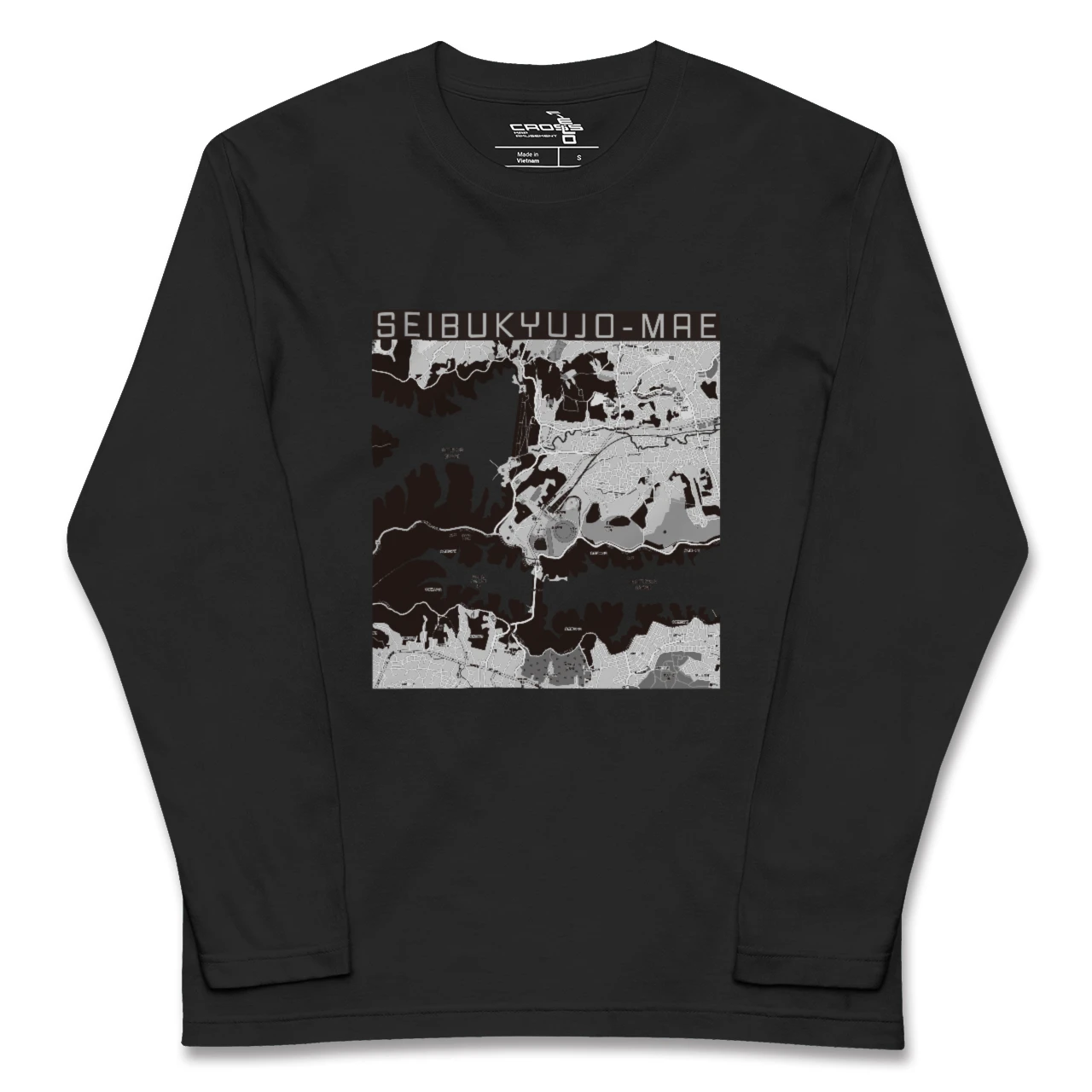 【西武球場前(埼玉県)】地図柄ロングスリーブTシャツ