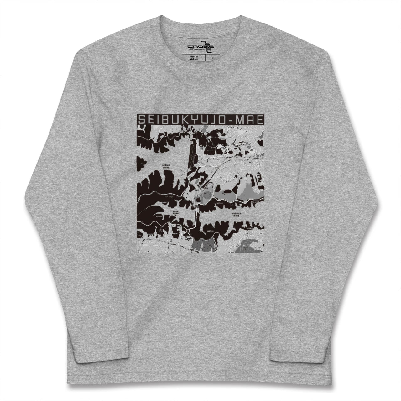 【西武球場前(埼玉県)】地図柄ロングスリーブTシャツ