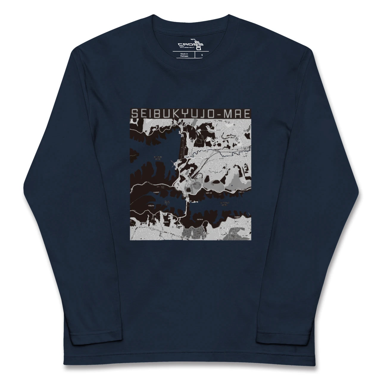 【西武球場前(埼玉県)】地図柄ロングスリーブTシャツ