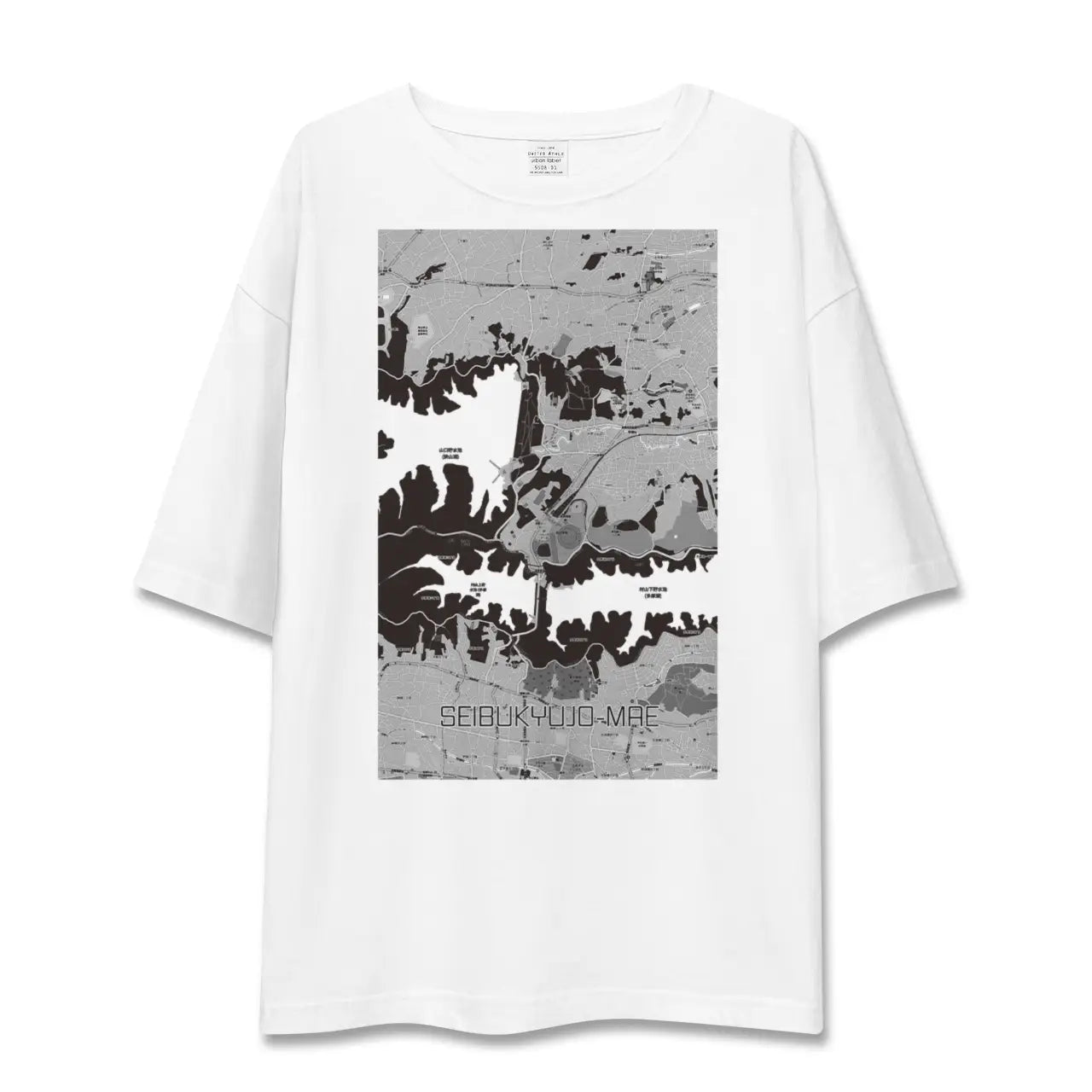 【西武球場前(埼玉県)】地図柄ビッグシルエットTシャツ