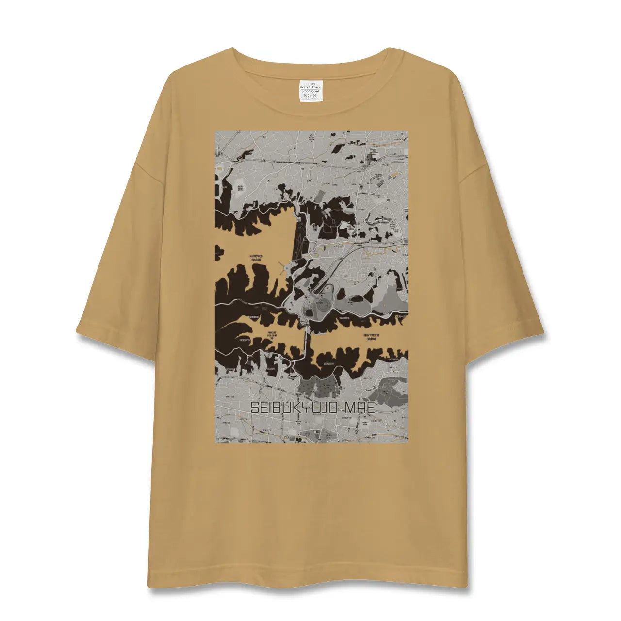 【西武球場前(埼玉県)】地図柄ビッグシルエットTシャツ