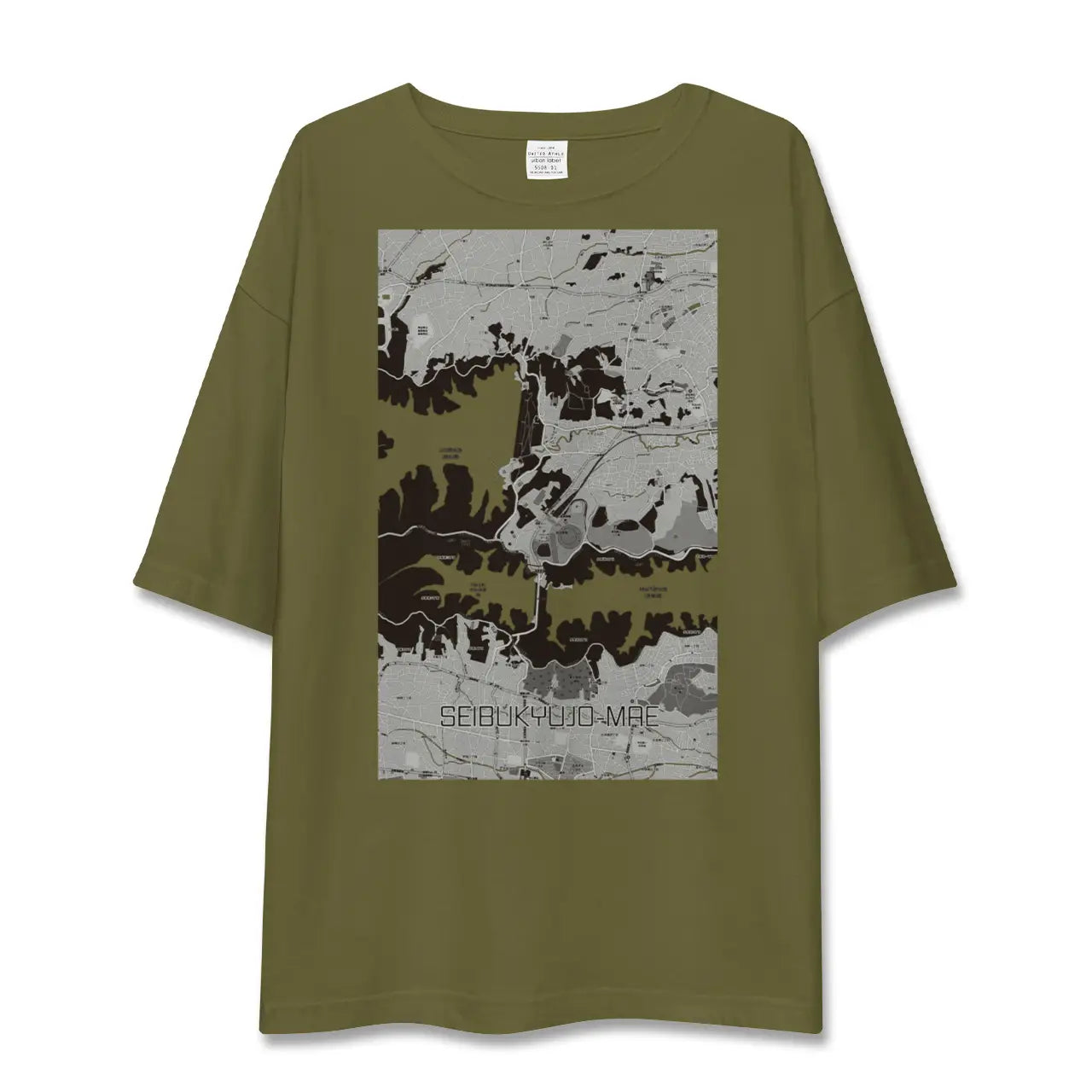 【西武球場前(埼玉県)】地図柄ビッグシルエットTシャツ