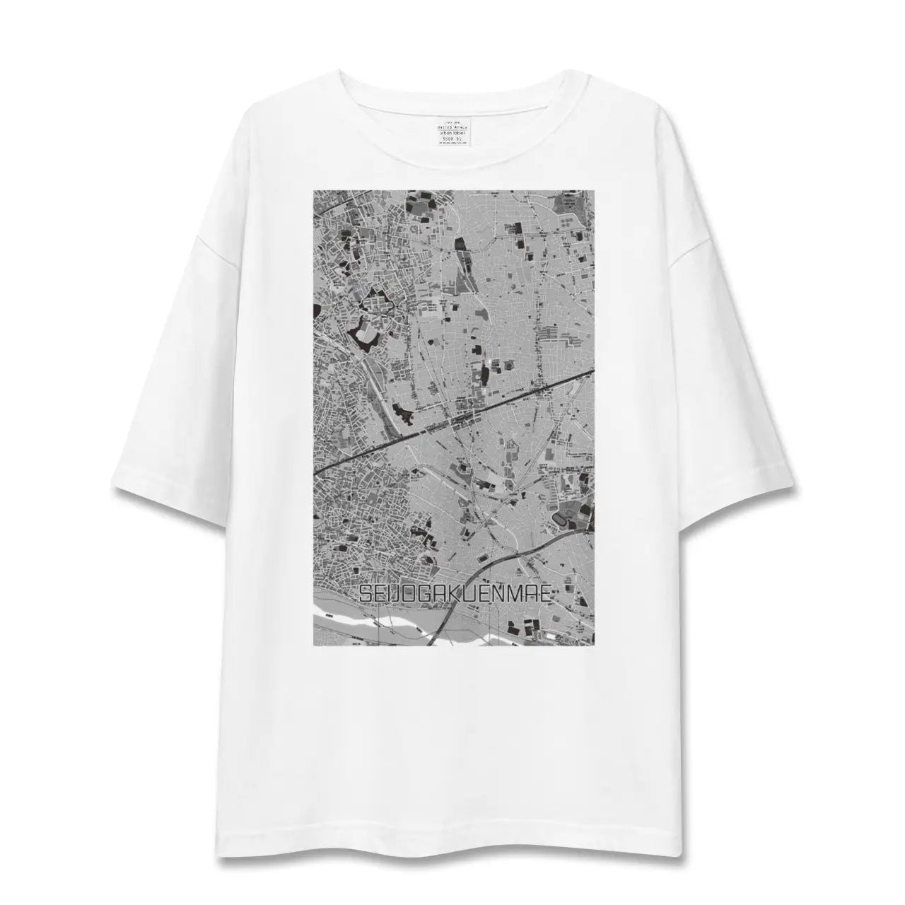 【成城学園前(東京都)】地図柄ビッグシルエットTシャツ