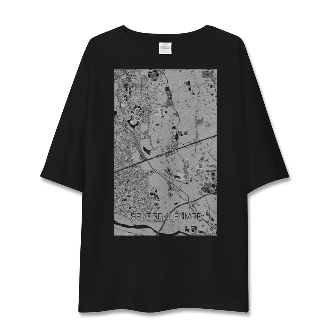 【成城学園前(東京都)】地図柄ビッグシルエットTシャツ