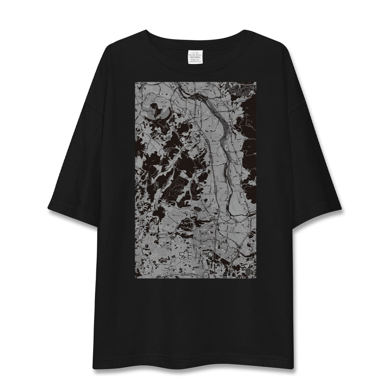 【精華(京都府)】地図柄ビッグシルエットTシャツ
