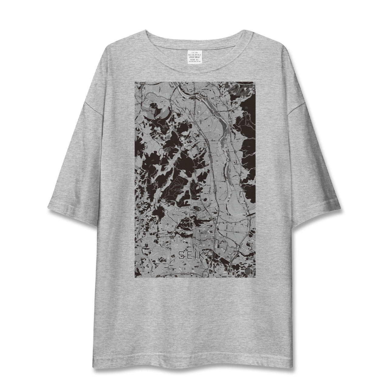 【精華(京都府)】地図柄ビッグシルエットTシャツ