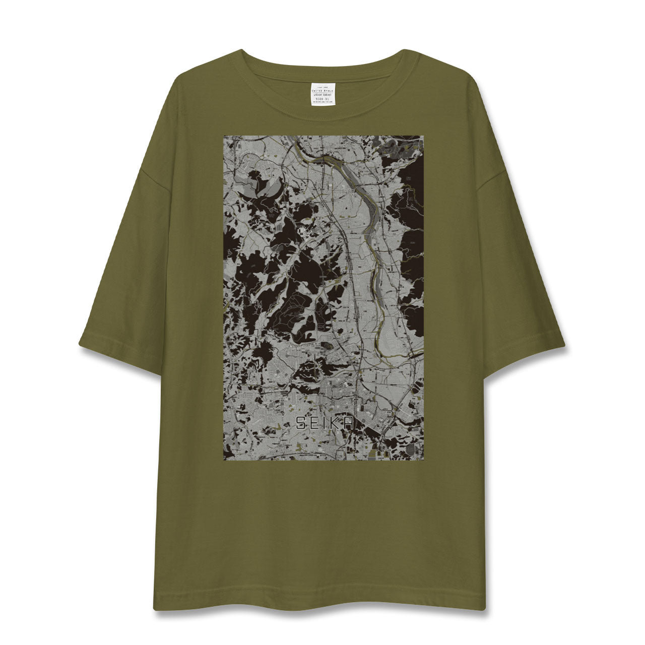 【精華(京都府)】地図柄ビッグシルエットTシャツ