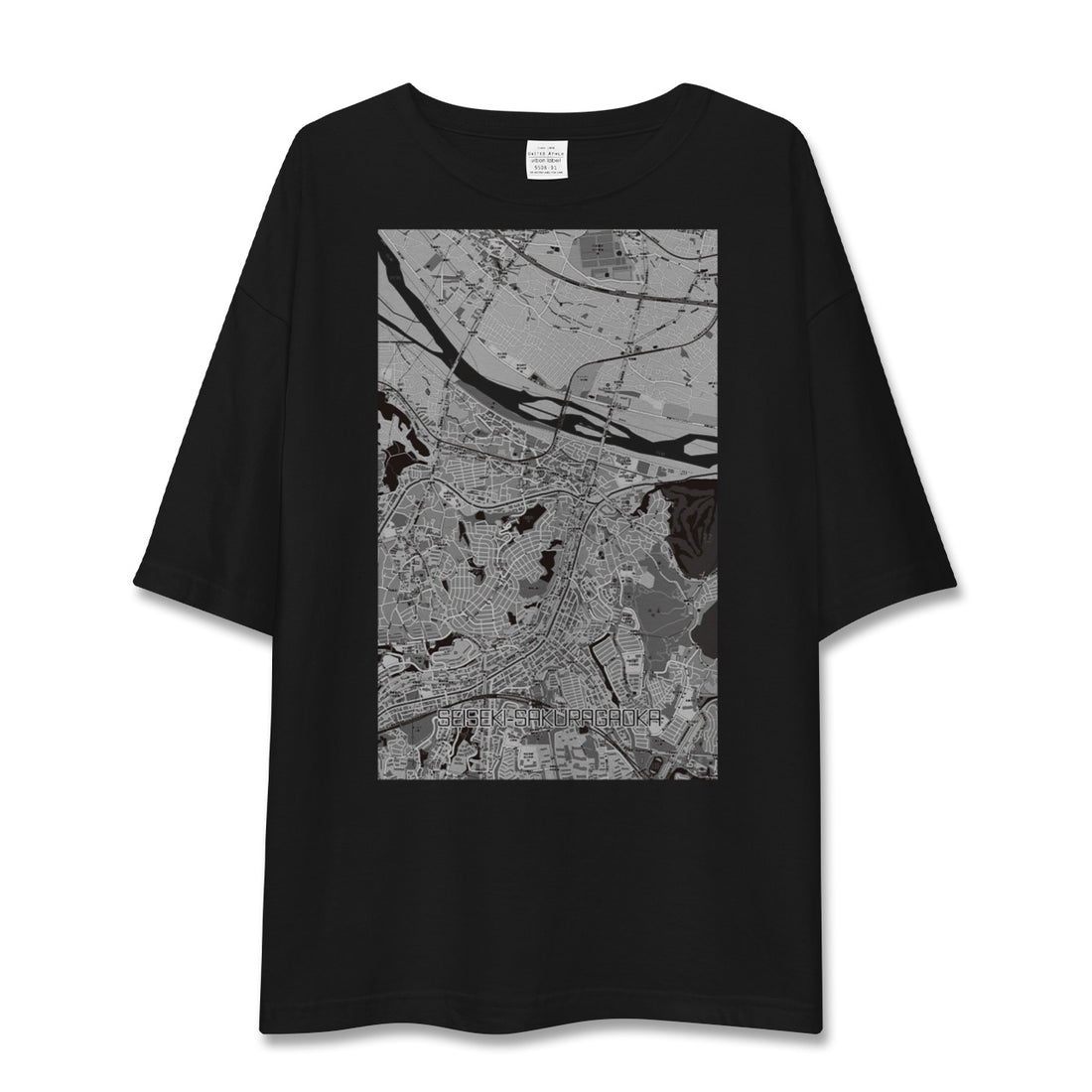 【聖蹟桜ヶ丘(東京都)】地図柄ビッグシルエットTシャツ