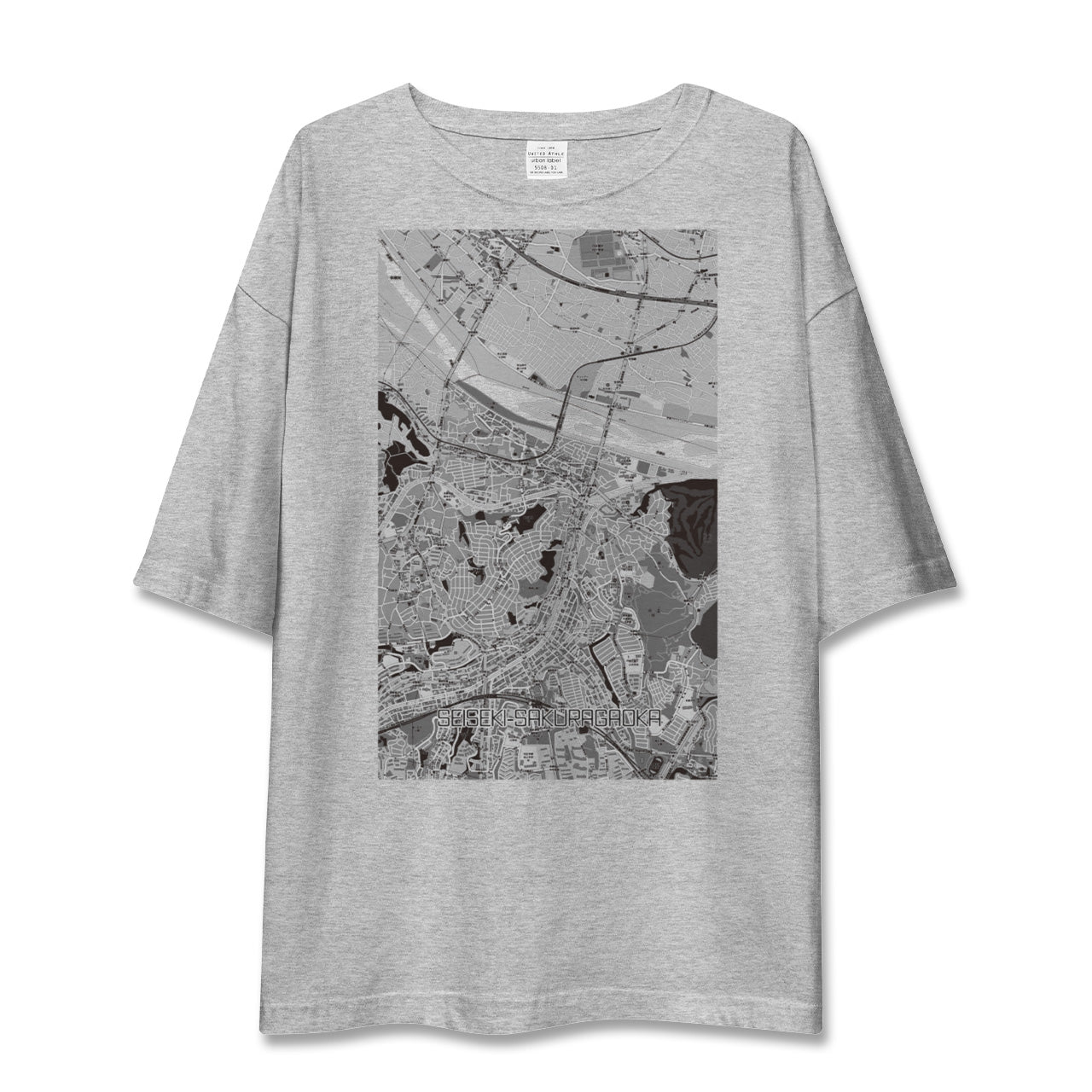【聖蹟桜ヶ丘(東京都)】地図柄ビッグシルエットTシャツ
