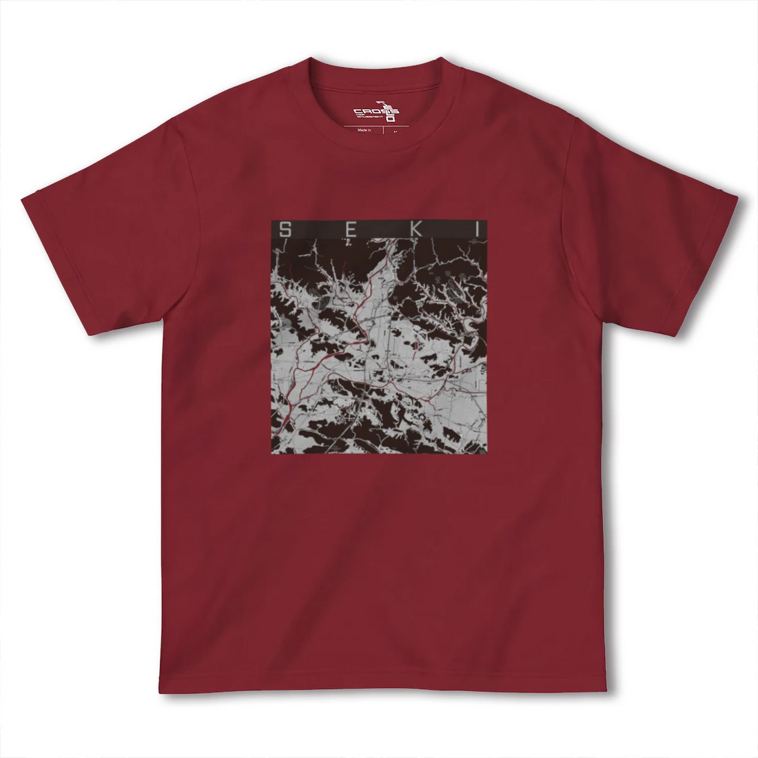 【関(岐阜県)】地図柄ヘビーウェイトTシャツ