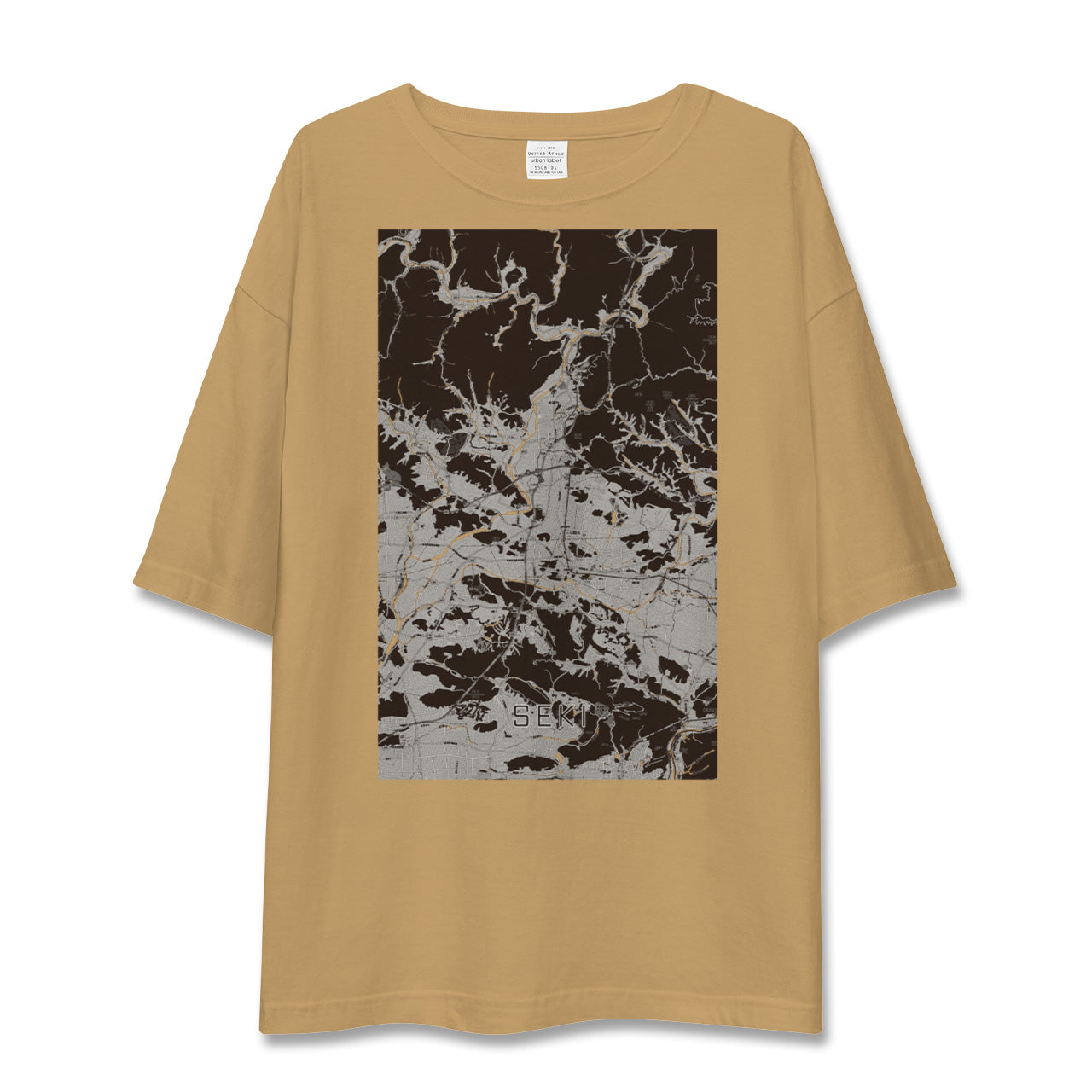 【関(岐阜県)】地図柄ビッグシルエットTシャツ
