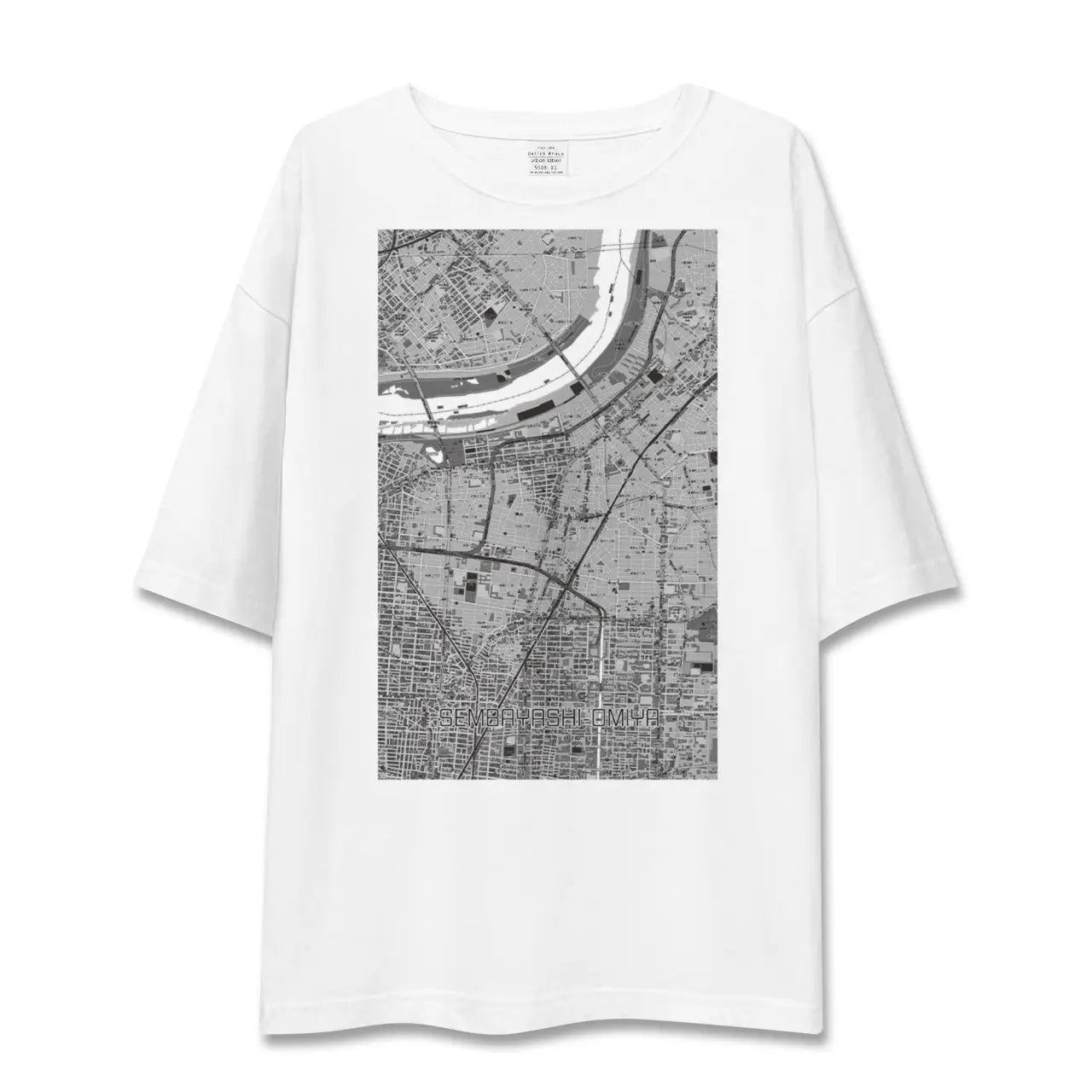 【千林大宮(大阪府)】地図柄ビッグシルエットTシャツ