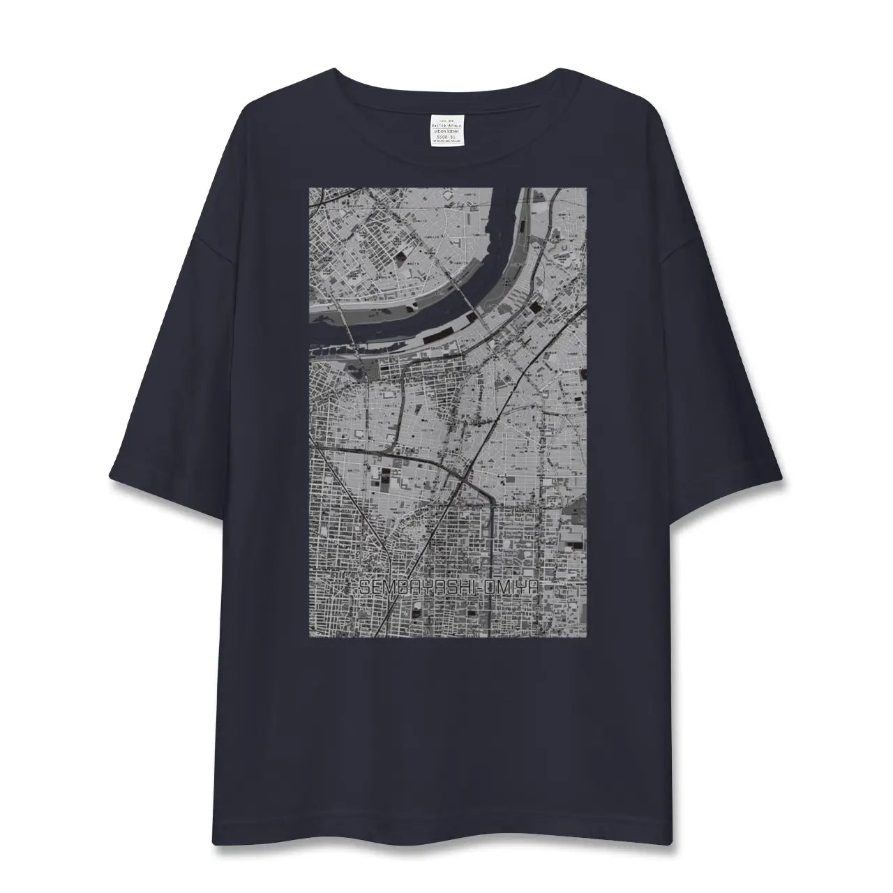 【千林大宮(大阪府)】地図柄ビッグシルエットTシャツ